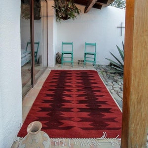 Grana rug / handwoven/ Oaxaca Mexico