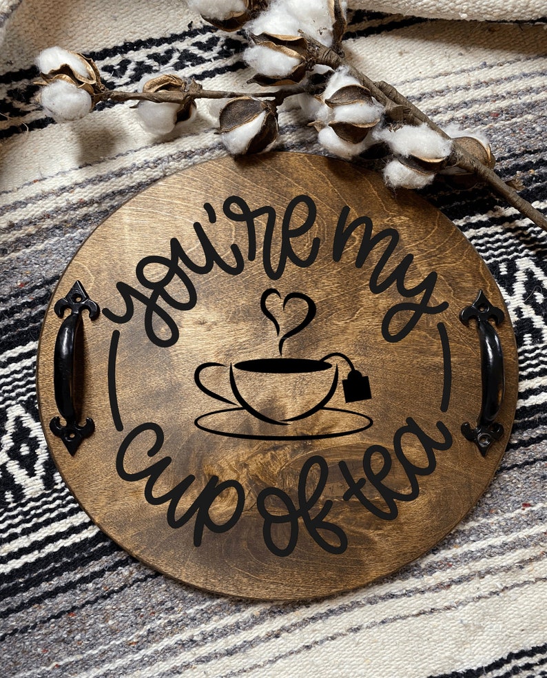 Tea Bar Decor Wood Serving Tray Tea Bar Tray Decorative Etsy