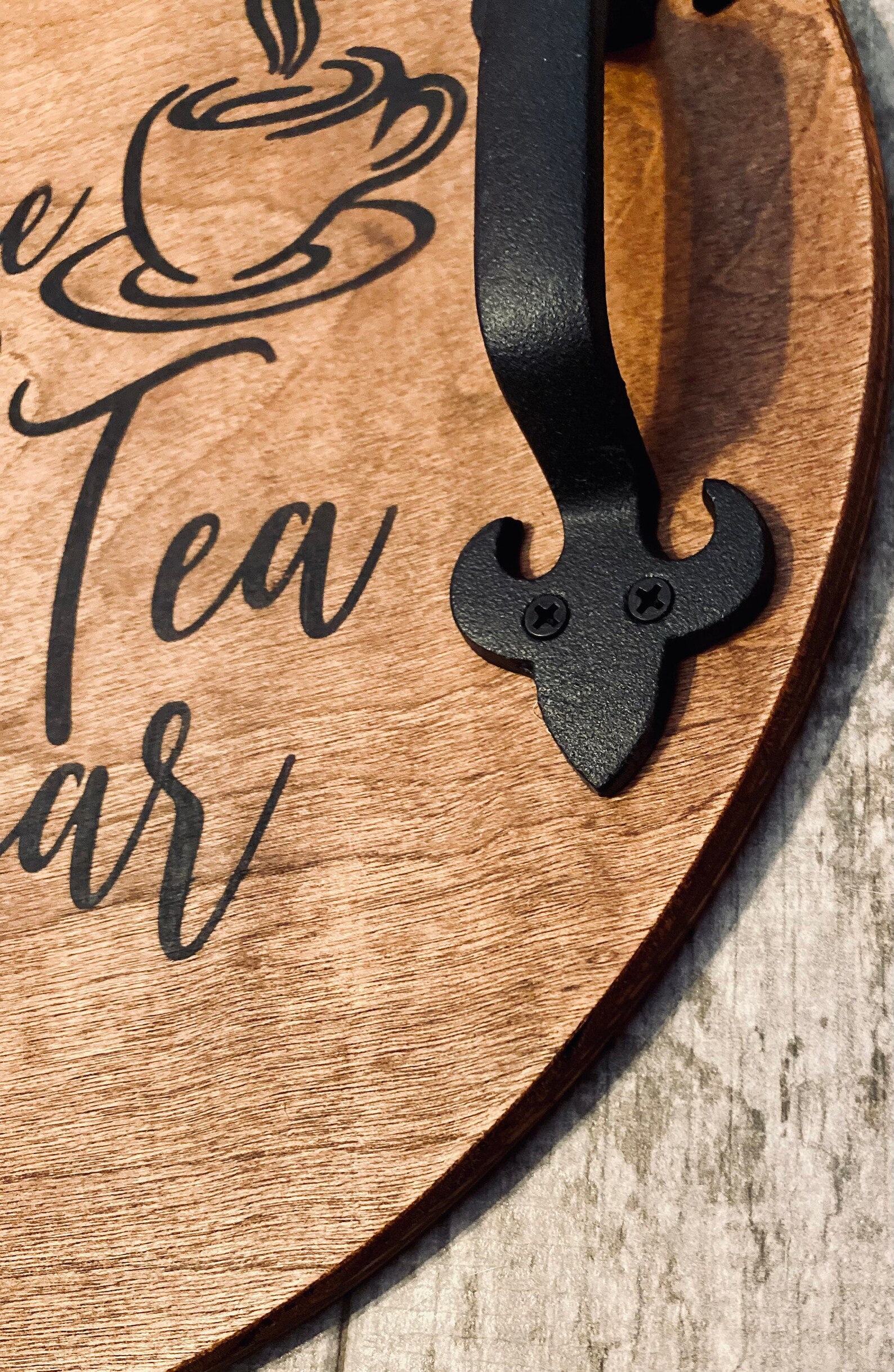 Tea Bar Decor Wood Serving Tray Coffee Bar Decorative Tray Etsy