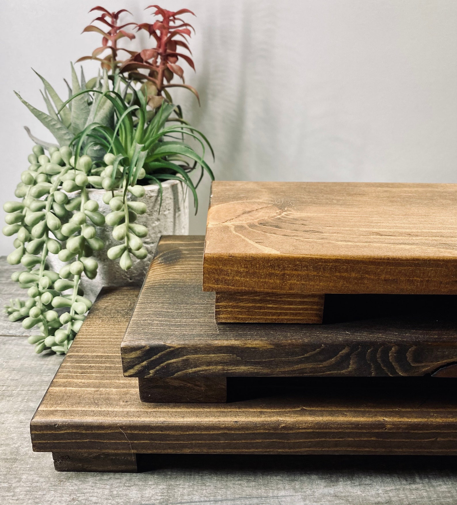 Wooden Farmhouse Riser Set Soap Risers Plant Stand Set Etsy