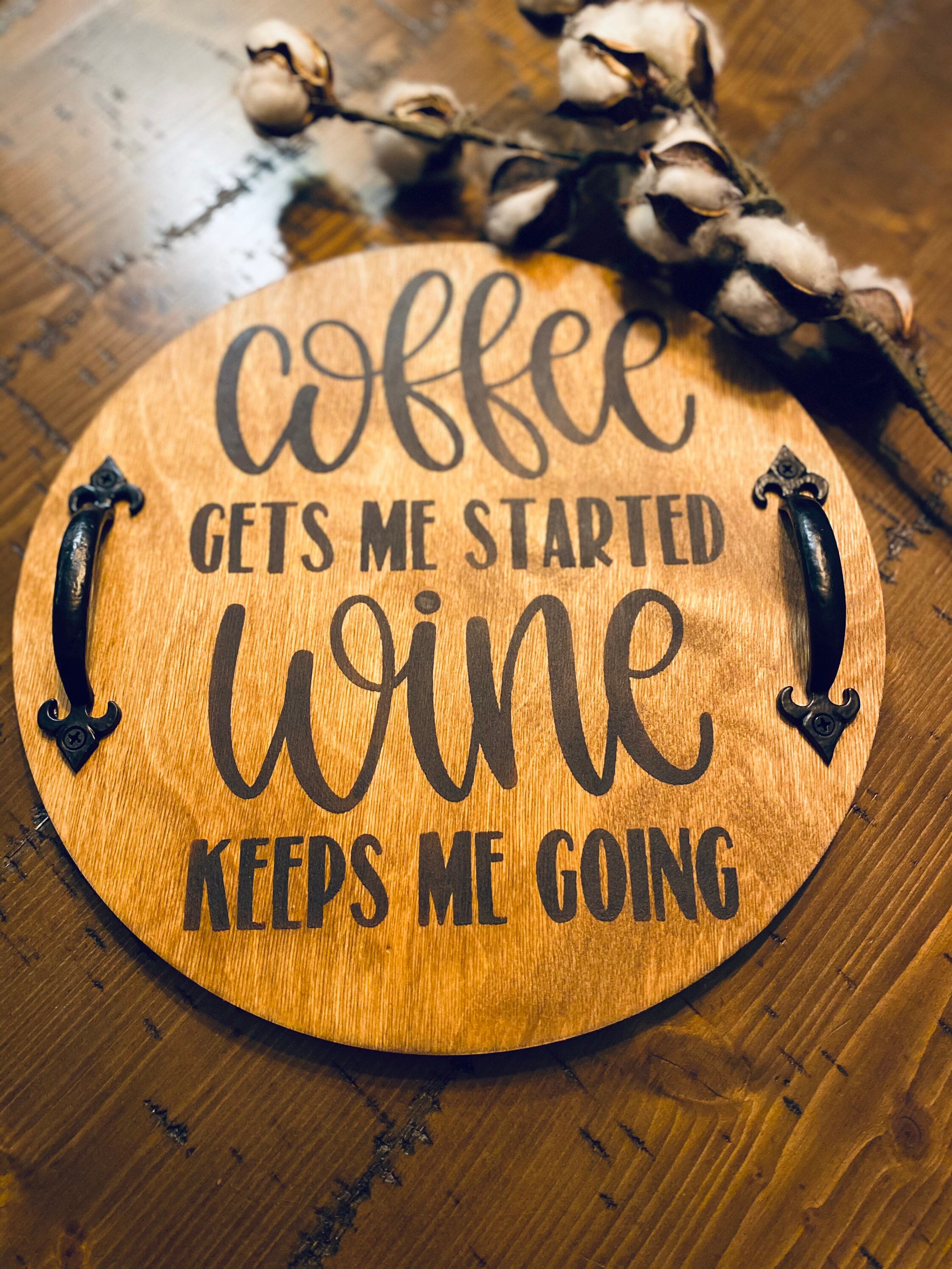 Coffee Tray Coffee Bar Decor Wine Bar Decor Wooden Serving Etsy