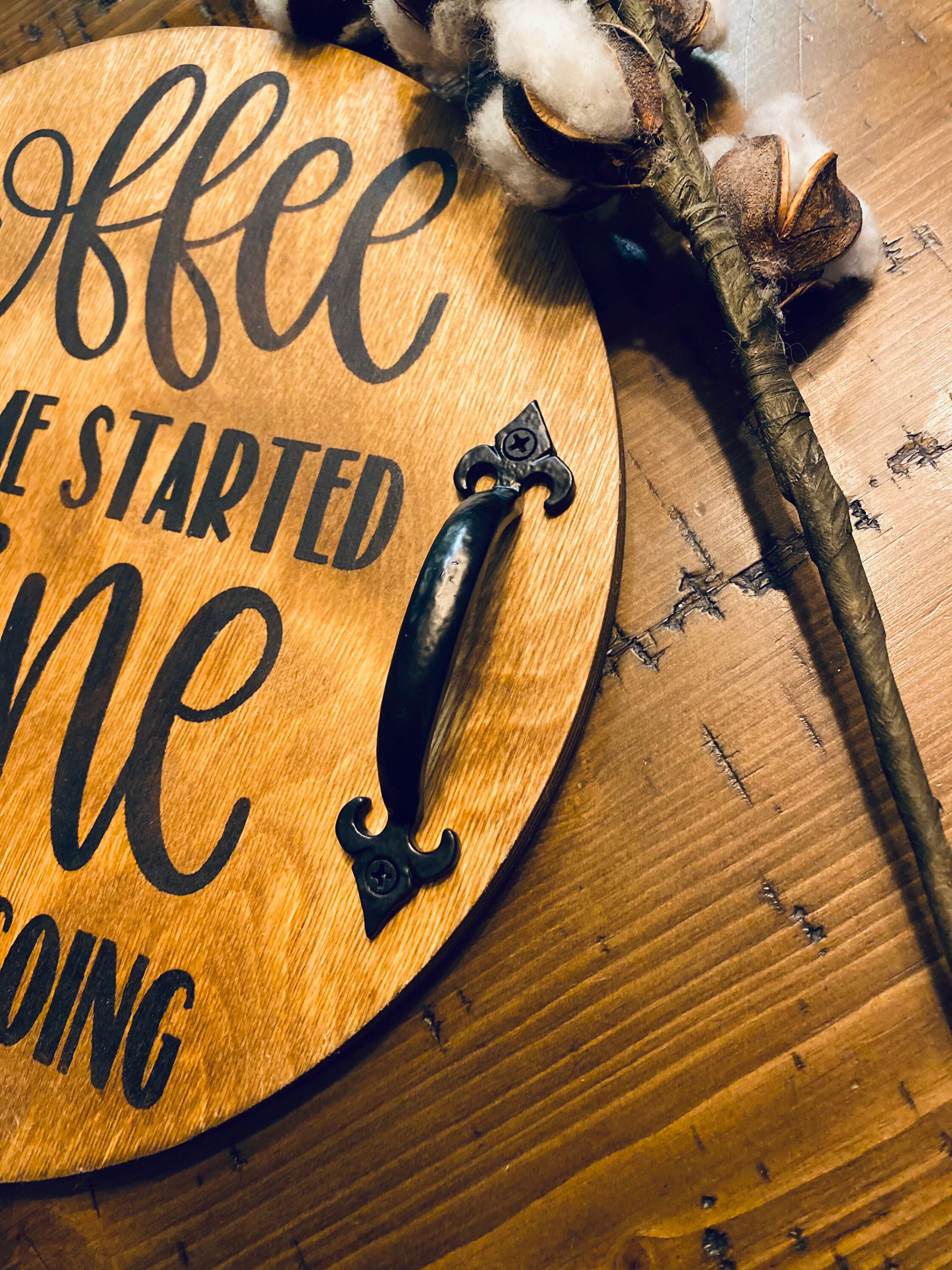 Coffee Tray Coffee Bar Decor Wine Bar Decor Wooden Serving Etsy