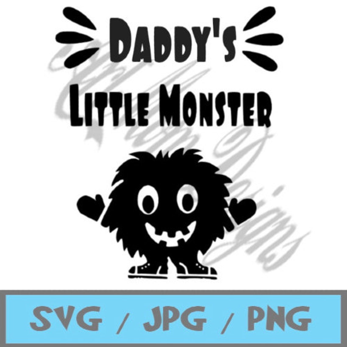 Daddy’s Little Monster SVG JPG en PNG instant download | Etsy Nederland