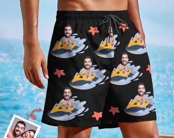 Costume da bagno personalizzato con foto, pantaloncini da spiaggia personalizzati