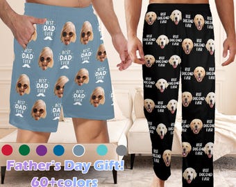 Custom Face Boxer Shorts,Custom Fathers Day Pajama Gift,Personalized Photo Pajama Pants,Pajama Gifts,Best Dad Ever Pajama,Gift for Dad/PAPA