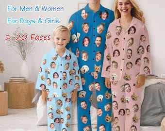 Conjunto de pijama con cara personalizada, conjunto de pijama