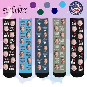 Custom Face Socks,Personalized Father&#39;s Day Gift,Personalized Socks,Funny Faces on Socks,I love Dad Socks Gift,Gift for Him,Gift for PAPA