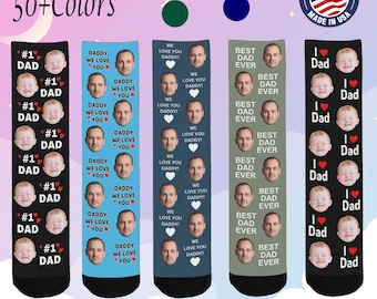 Meias personalizadas com foto, presente personalizado para o papai