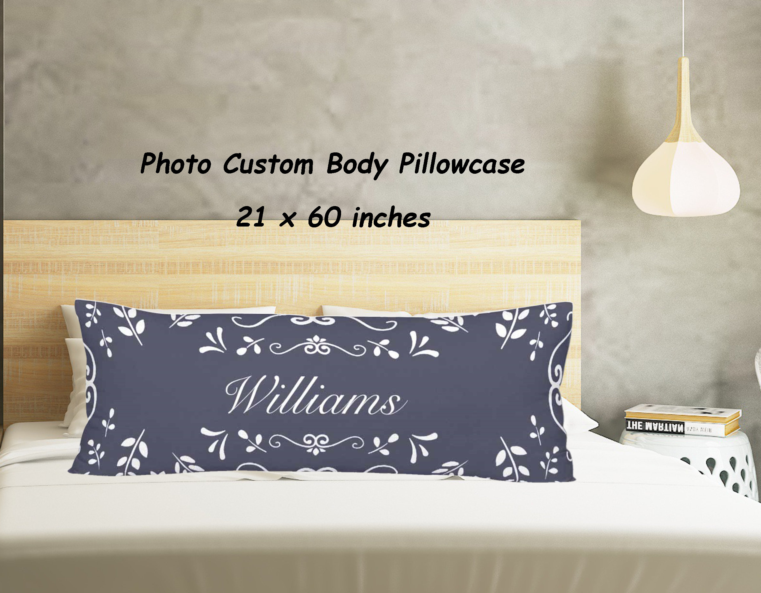 Custom Body Pillowcase Personalized Name Pillow Cover Soft Home
