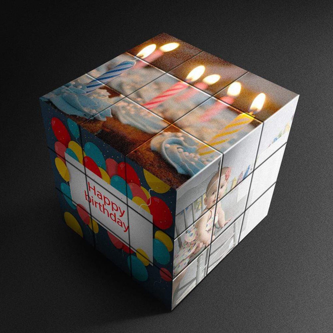 Custom Cube Keychain With Photo,Personalized Photo Puzzle 3D Rotatable Cube With 6 Pictures Birthday Christmas Personalized Gifts For Father Mother Girlfriend Boyfriend P 51365159