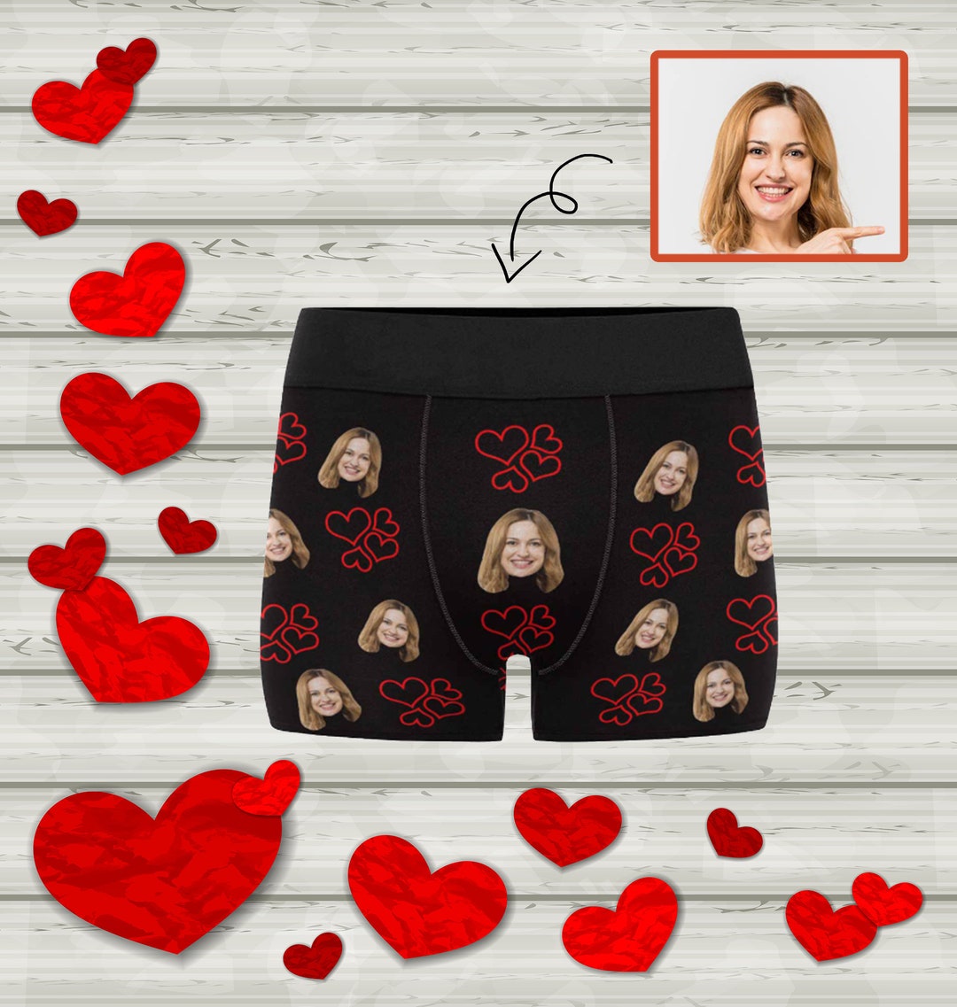 Custom Photo Boxers Girlfriend Face on Underwear Shorts Etsy