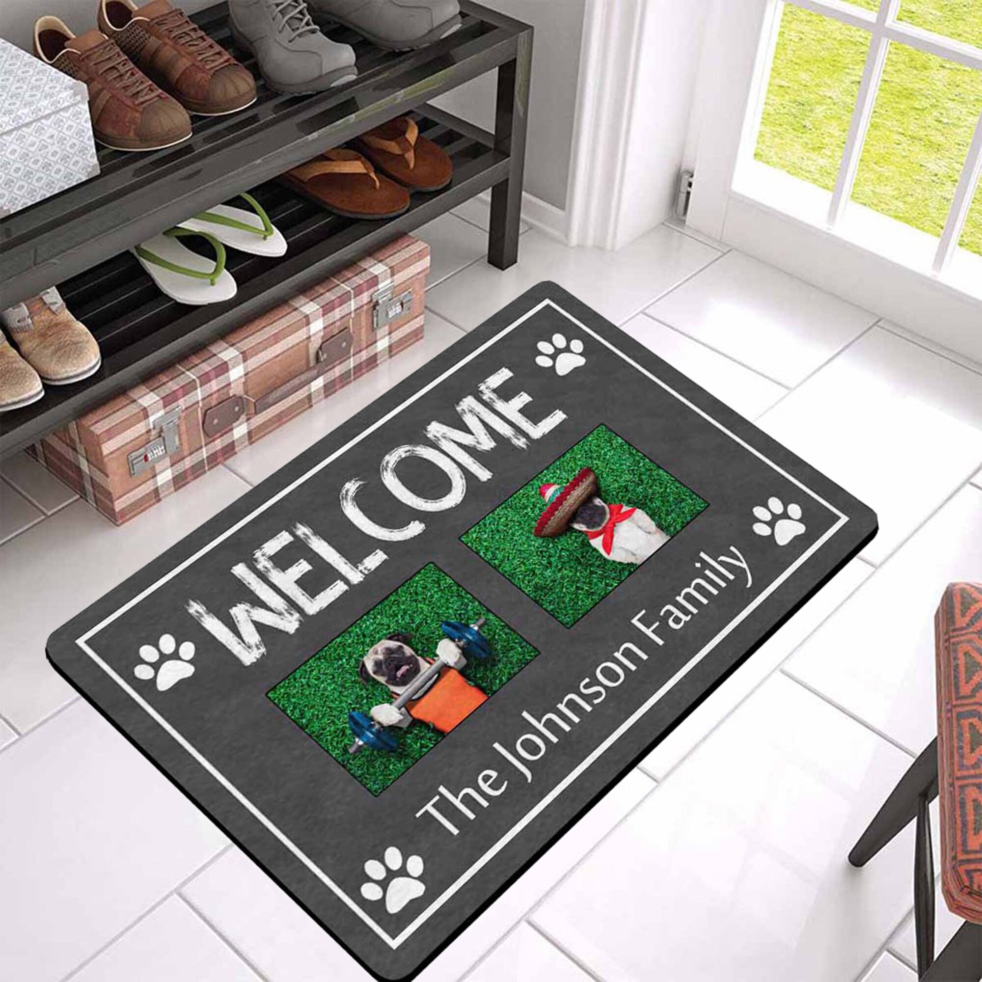 Custom Photo Doormat Funny Dog Door Mat 24x16 in Etsy
