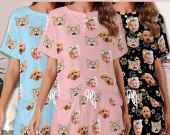 Pigiama personalizzato con volto, pigiama con foto personalizzata