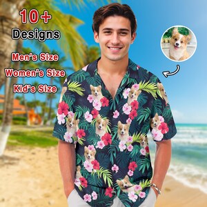 Custom Dog Face Hawaiian Shirt Personalized Photo Hawaiian Shirt Family Shirt Women Men Shirt Summer Gift Vacation Shirt Bachelor Party