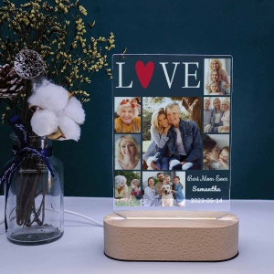 Custom Photo Acrylic Plaque Acrylic Sign Personalized Pictures Text on Acrylic Board Wooden ...