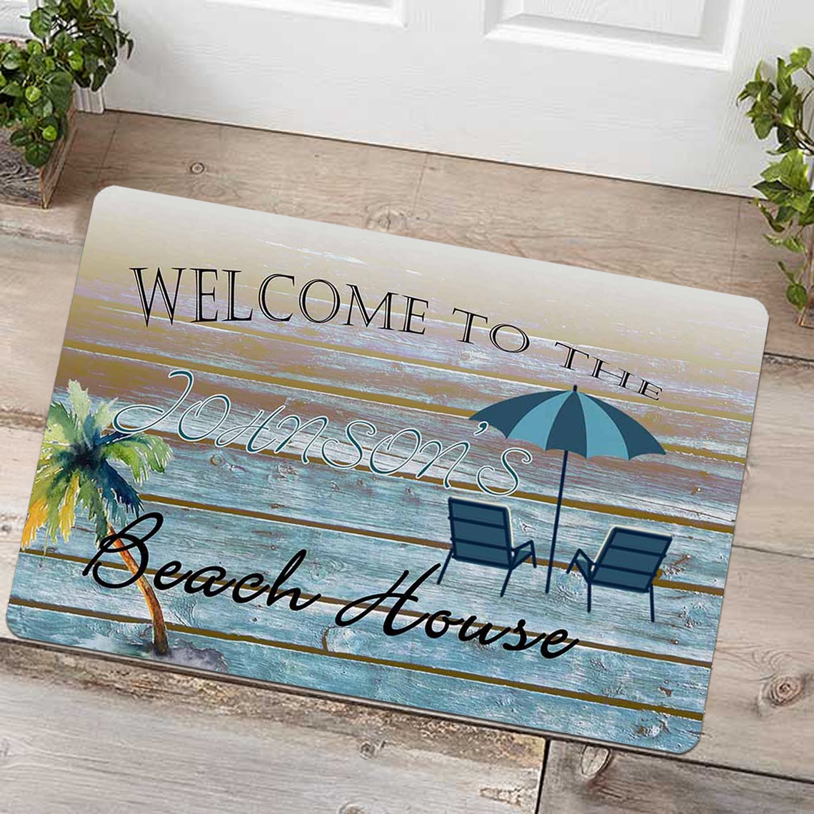 Funny Personalized Door Mat 24x16 IN to the Beach House Doormat Muddy Shoe Floor Mat