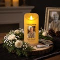 Custom Photo In loving Memory Flameless Candles Gift,Personalized LED Candles with Picture & Name