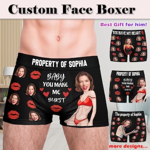 Calzoncillos bóxer personalizados con la cara, regalo con foto personalizada