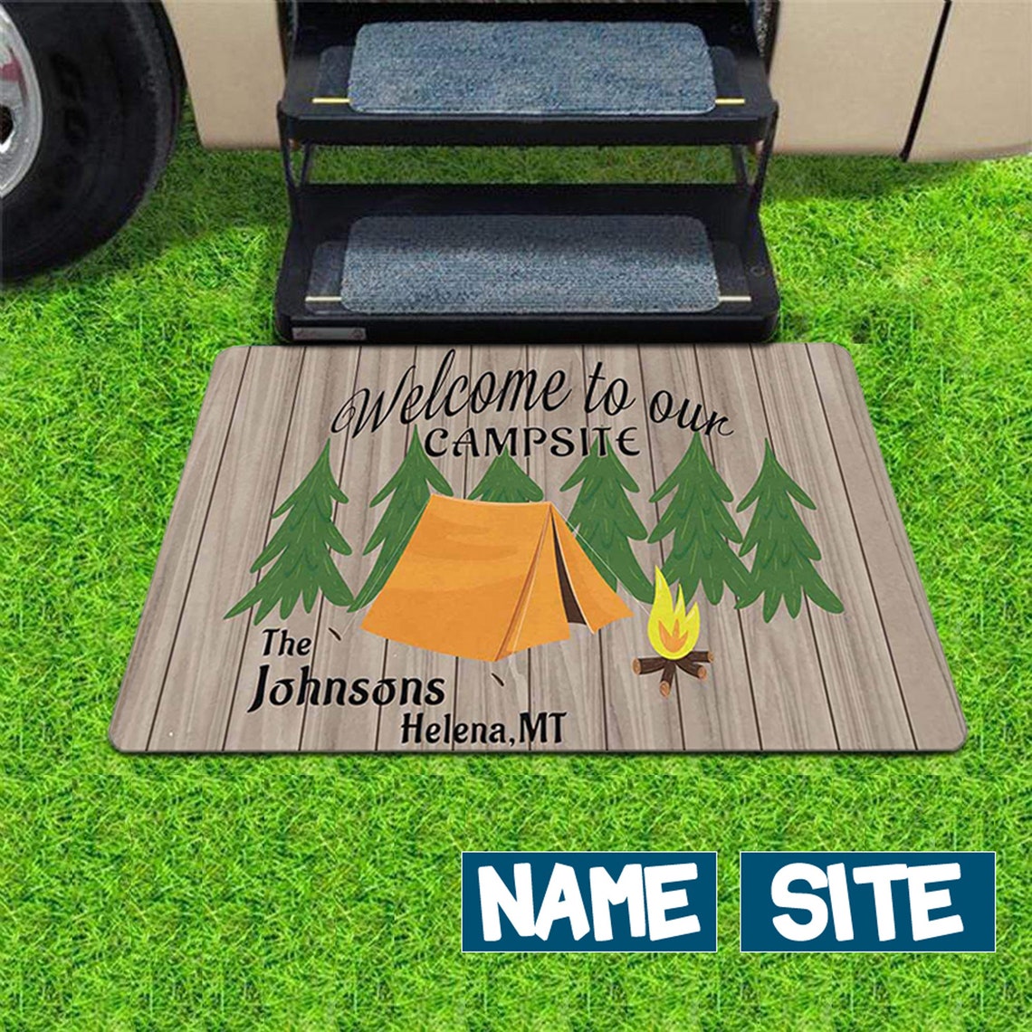 large personalized camping rug