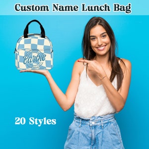 Custom Lunch Bag with Name,Personalized Lunch Tote,Insulated Lunch Bag,Colored Meal Bag,Gift for her,Gift for boys & Girls,Picnic Bag