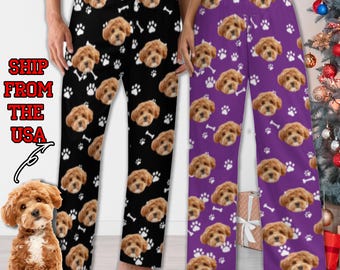 Custom Pet Face-pyjamabroek, gepersonaliseerd fotocadeau