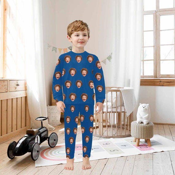 Produktbild von Personalisierte Cartoon Gesicht Foto Langarm-Shirt Drawstring Hose