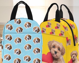 Personalized Dog Face Lunch Bag: Custom Insulated Cooler