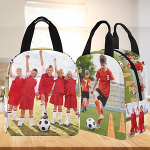 Sac à lunch personnalisé,Sac à lunch avec photo pour chien,Sacs fourre-tout à lunch pour lui,Boîte à lunch avec photo,Sac à lunch pliable,Boîte isotherme pour la rentrée