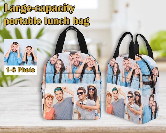 Personalized Photo Couple Lunch Box: Insulated Cooler Bag,Back to School,Cheerleading gift