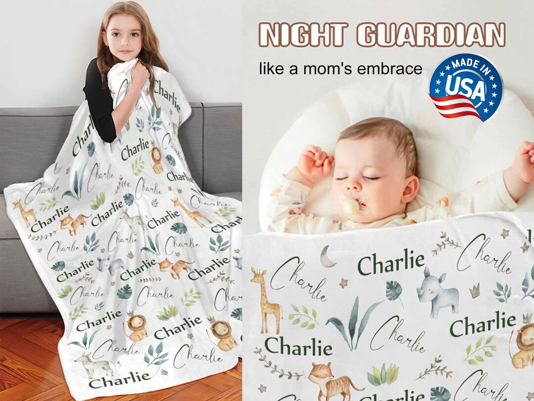 Personalzed Baby Blanket, Hgh-qualty Natural Cotton Blanket Wth...