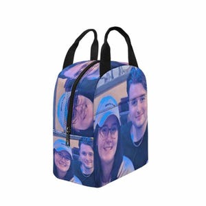 Lonchera personalizada con foto de pareja: bolsa térmica, ideal para la vuelta al cole o como regalo de animadoras. imagen 10