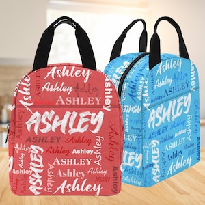 Sac à lunch avec nom personnalisé,Sac à lunch avec texte personnalisé,Sacs isothermes isothermes personnalisés,Sac à lunch personnalisé pour homme et femme avec nom,Cadeaux pour elle,