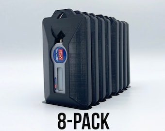 Jet Black 8pk -  Triple ID Badge & RSA Token Holder (RS1) fits Lanyard (8-pack)