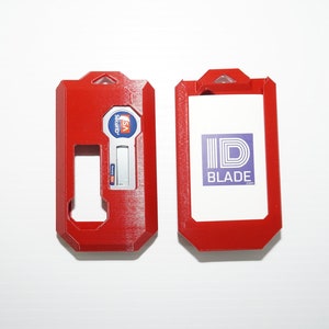 Fire Engine Red Triple ID Badge & Dual RSA Token Holder (RS2) fits Lanyard