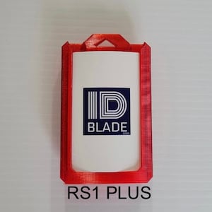 Blazing Red PETG Triple ID Badge Holder (RS1 Plus) fits Lanyard