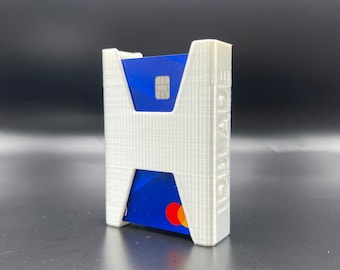 MANO Wallet™ Credit Card ID Hard Case Holder Organizer - Full Size (Holds up to 20 cards) -White Silk