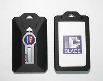 IDBLADE RS1 - Carbon Fiber Triple ID Badge & RSA Token Holder – Lanyard Compatible, Secure Snap Fit, Best Seller