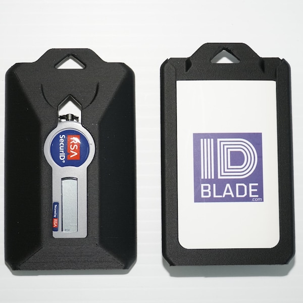 Carbon Fiber Triple ID Badge & RSA Token Holder (RS1) fits Lanyard