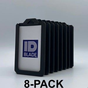 8 pack Triple ID Badge & RSA Token Holder (RS1) fits Lanyard in Carbon Fiber