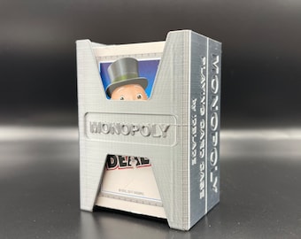 Card Game Deck Holder Hard Case, Fits Monopoly Deal Cards- IDBLADE- Beskar Silver