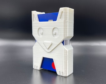 MANO Wallet™ Cute Funny Puppy Dog Credit Card ID Hard Case Holder Organizer- Full Size (holds up to 20 cards) - White Silk