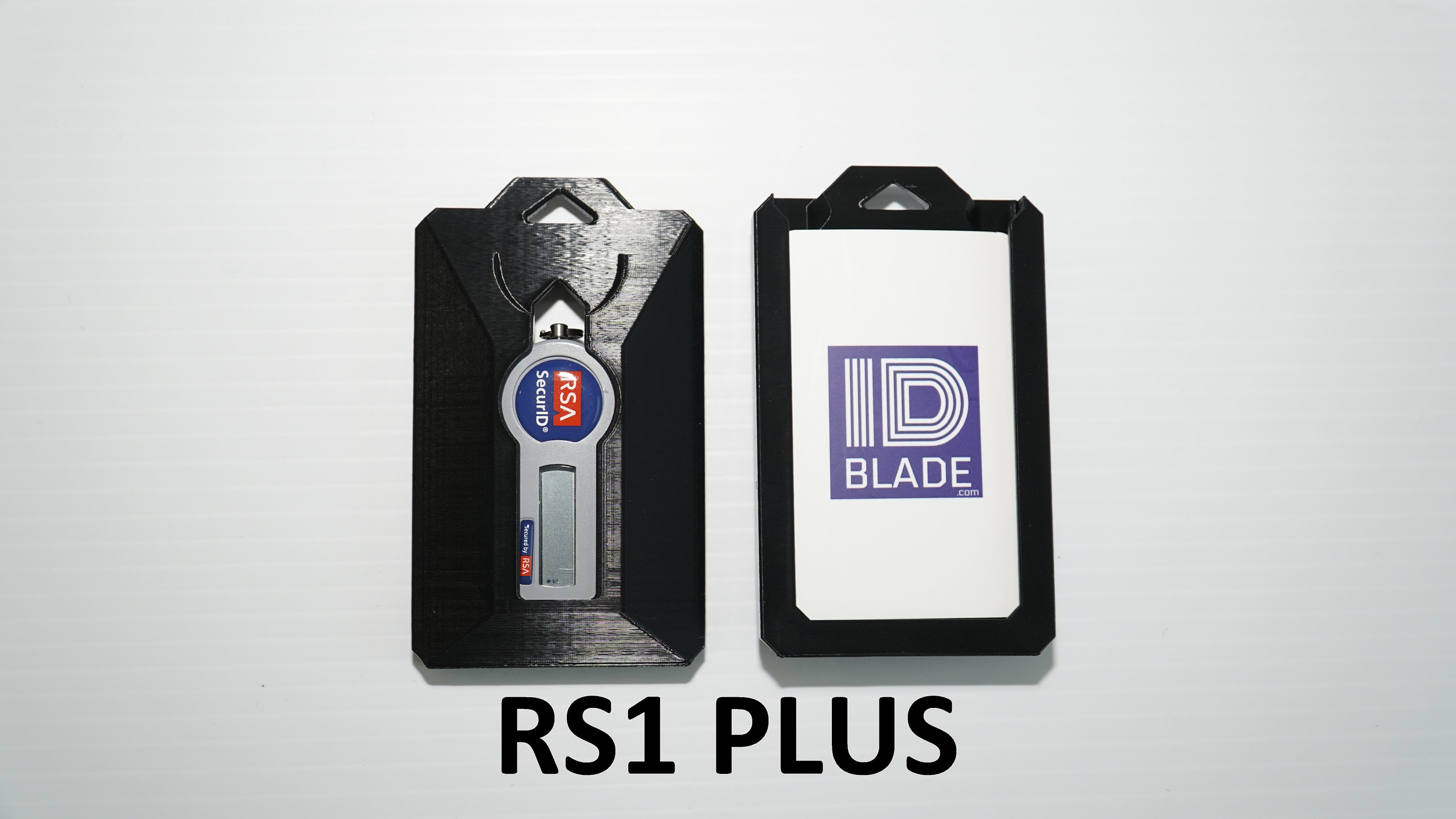 Jet Black Plus Quad ID Badge & RSA Token Holder (RS1 PLUS) fits Lanyard