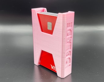 MANO Wallet™ Credit Card ID Hard Case Holder Organizer - Full Size (Holds up to 20 cards) - Pink Silk