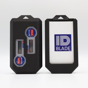 Carbon Fiber Triple ID Badge & Dual RSA Token Holder (RS2) for Lanyard