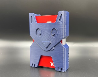 MANO Wallet™ Cute Funny Puppy Dog Credit Card ID Hard Case Holder Organizer- Full Size (holds up to 20 cards) - Navy Blue