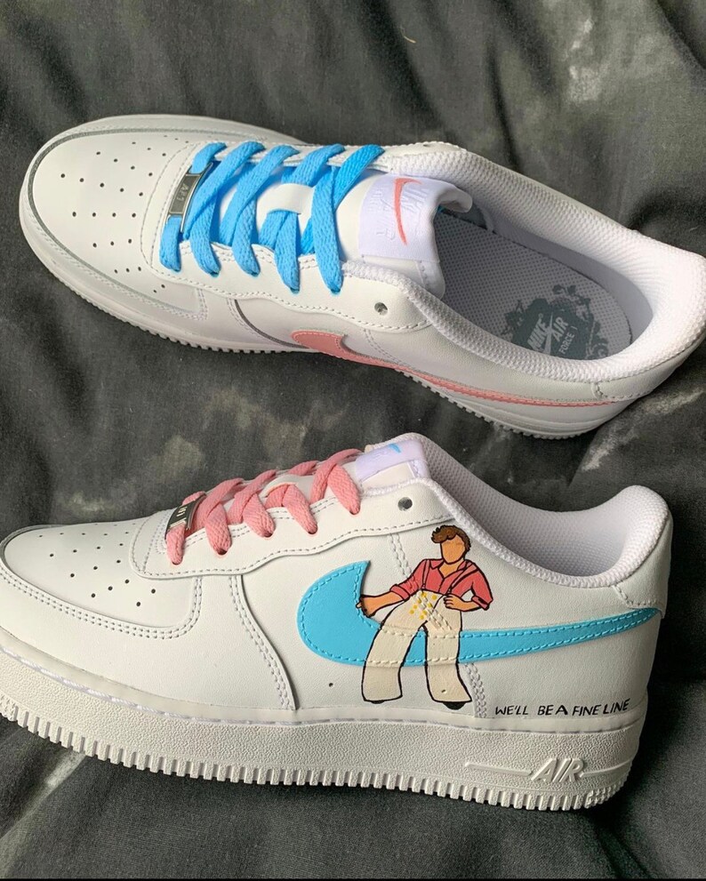 Harry styles fine line custom air force 1 shoes | Etsy