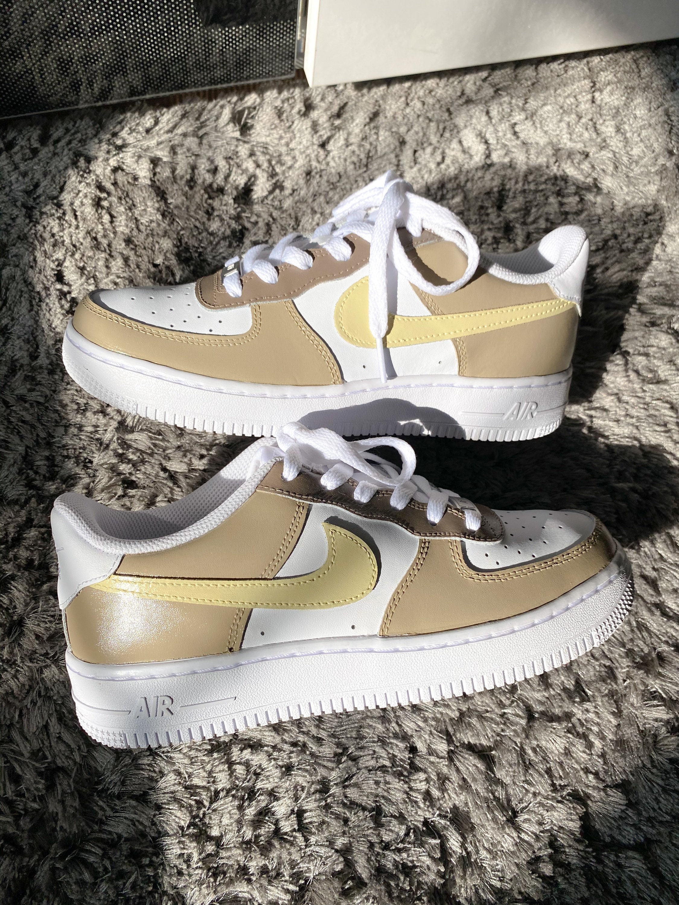 beige and brown air force 1