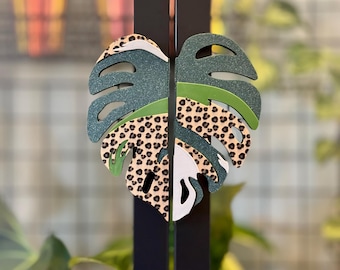Tiradores anchos para armarios IKEA Rudsta - Cheetah Monstera abigarrado