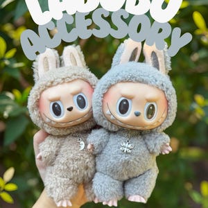 Custom Labubu Necklace Accessory – 100+ Mini Pendant Choices | Silver Jewelry for PopMart Dolls (Doll NOT Included)