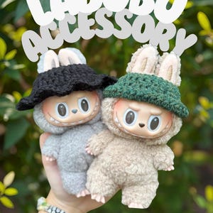 Mini Crochet Hat for Labubu Dolls | Labubu Outfit Accessory | Doll Not Included